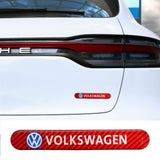 Brand New 1PCS Volkswagen Real Carbon Fiber Red Car Trunk Side Fenders Door Badge Scratch Guard Sticker