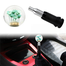 Load image into Gallery viewer, Brand New Universal Round Ball Crystal Clear Green Flowers Automatic Gear Shift Knob Shifter