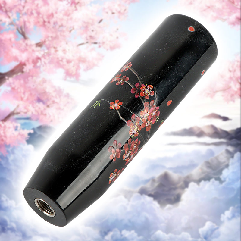 Brand New 15CM Universal Sakura Flower Pearl Black Manual Gear Stick Shift Knob Lever Shifter M12 M10 M8