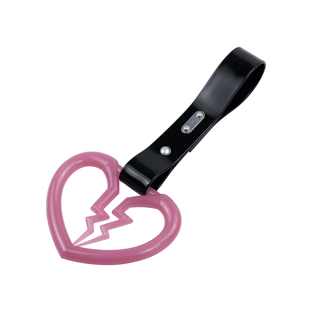 Brand New Broken Heart Black Handle Glow in the Dark JDM TSURIKAWA Ring Subway Train Bus Handle Strap Charm Drift