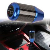 Brand New Universal 5 SPEED Blue Real Carbon Fiber Racing Gear Stick Shift Knob For MT Manual M12 M10 M8