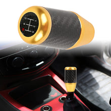 Load image into Gallery viewer, Brand New Universal 5 SPEED Gold Real Carbon Fiber Racing Gear Stick Shift Knob For MT Manual M12 M10 M8