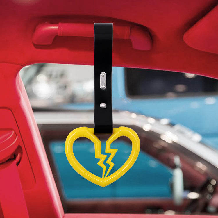 Brand New Broken Heart Yellow JDM TSURIKAWA Subway Bus Handle Strap Charm Drift