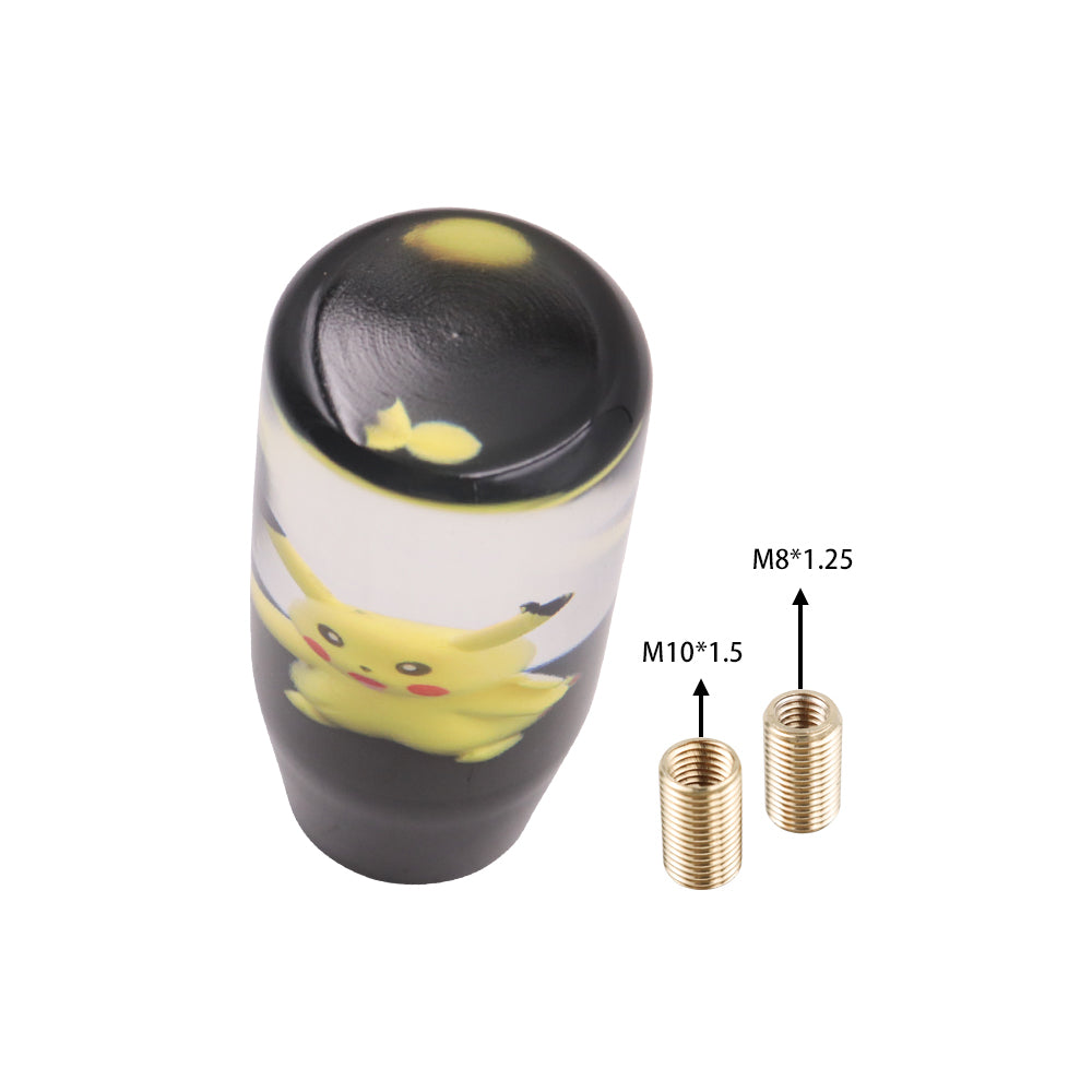 Brand New 1PCS Universal 9CM JDM Clear Anime Pikachu Manual Car Black Base Racing Stick Shift Knob M8 M10 M12