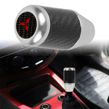 Brand New Universal Mitsubishi Silver Real Carbon Fiber Racing Gear Stick Shift Knob For MT Manual M12 M10 M8