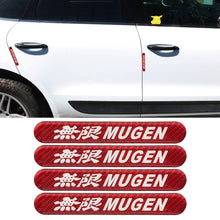 Load image into Gallery viewer, Brand New 4PCS Mugen Real Carbon Fiber Red Car Trunk Side Fenders Door Badge Scratch Guard Sticker