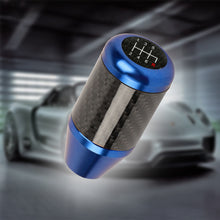 Load image into Gallery viewer, Brand New Universal 6 SPEED Blue Real Carbon Fiber Racing Gear Stick Shift Knob For MT Manual M12 M10 M8