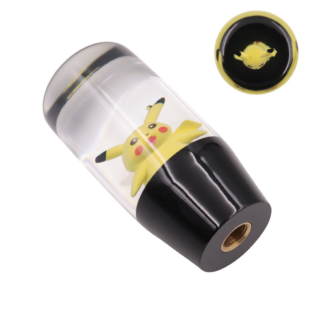 Brand New 1PCS Universal 9CM JDM Clear Anime Pikachu Manual Car Black Base Racing Stick Shift Knob M8 M10 M12