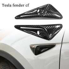 Load image into Gallery viewer, Brand New Tesla Model 3 / Model Y Real Carbon Fiber Side Fender Camera Vent Cover Full Trim