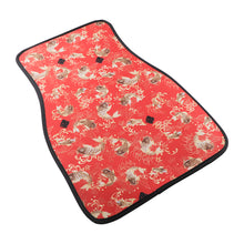 Load image into Gallery viewer, Brand New 4PCS SAKURA KOI FISH Racing Red Fabric Car Floor Mats Interior Carpets