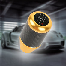 Load image into Gallery viewer, Brand New Universal 5 SPEED Gold Real Carbon Fiber Racing Gear Stick Shift Knob For MT Manual M12 M10 M8