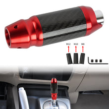 Load image into Gallery viewer, Brand New Universal Real Carbon Fiber Red Aluminum Automatic Transmission Racing Gear Shift Knob