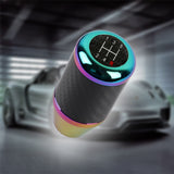 Brand New Universal 5 SPEED Neo-Chrome Real Carbon Fiber Racing Gear Stick Shift Knob For MT Manual M12 M10 M8