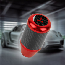 Load image into Gallery viewer, Brand New Universal Mitsubishi Red Real Carbon Fiber Racing Gear Stick Shift Knob For MT Manual M12 M10 M8