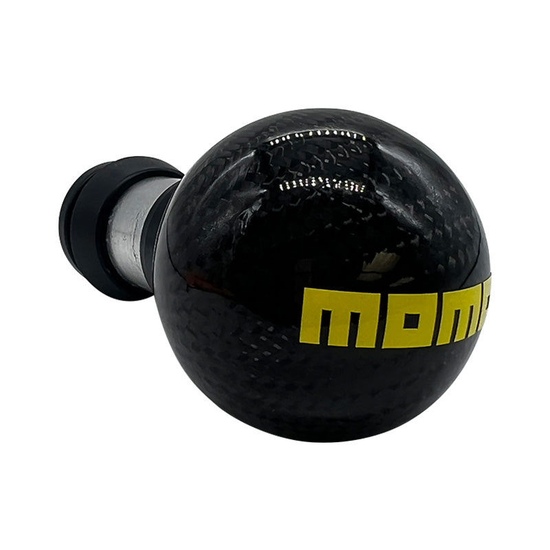 Brand New Universal Momo Real Carbon Fiber Black Round Ball Automatic Car Gear Shift Knob