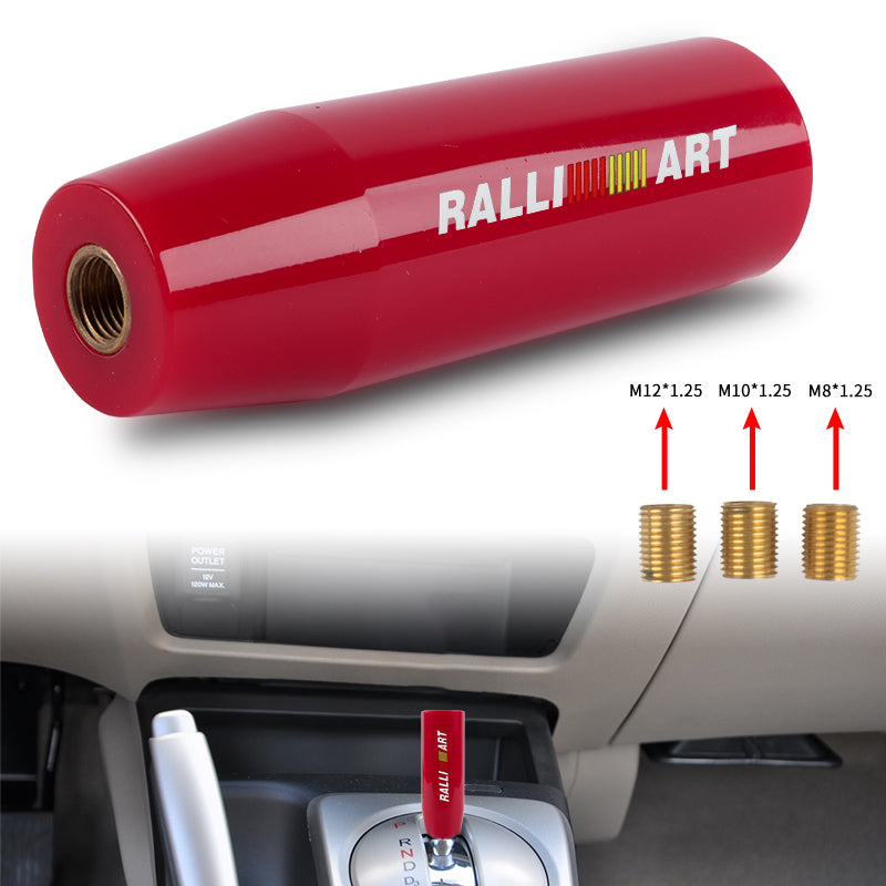 Brand New 12CM Universal Ralliart Glossy Red Long Stick Manual Car Gear Shift Knob Shifter M8 M10 M12