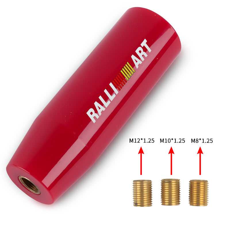 Brand New 12CM Universal Ralliart Glossy Red Long Stick Manual Car Gear Shift Knob Shifter M8 M10 M12