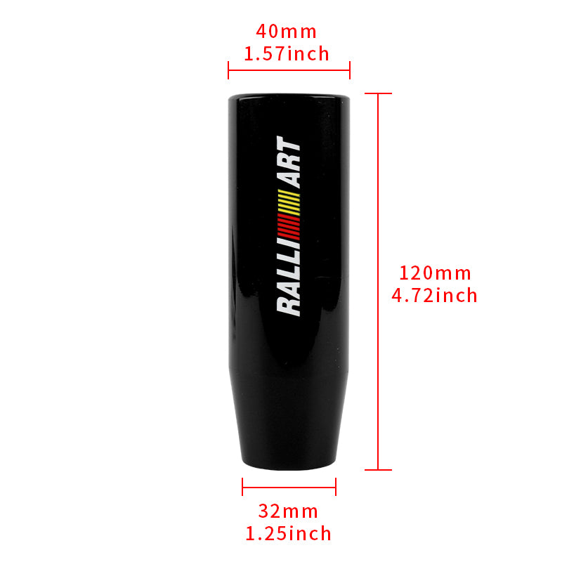 Brand New 12CM Universal Ralliart Glossy Black Stick Manual Car Gear Shift Knob Shifter M8 M10 M12