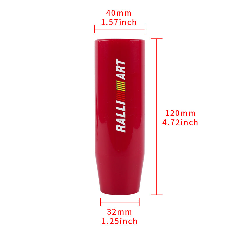 Brand New 12CM Universal Ralliart Glossy Red Long Stick Manual Car Gear Shift Knob Shifter M8 M10 M12