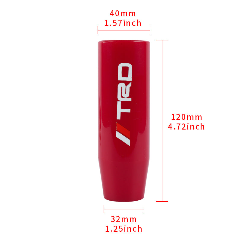 Brand New 12CM Universal TRD Glossy Red Long Stick Manual Car Gear Shift Knob Shifter M8 M10 M12