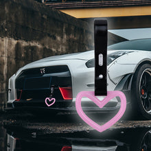 Load image into Gallery viewer, Brand New Heart Pink Handle Black Glow in the Dark JDM TSURIKAWA Ring Subway Train Bus Handle Strap Charm Drift