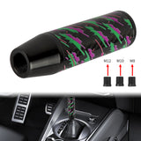 Brand New 13CM HKS Style Universal Black Carbon Fiber Manual Gear Stick Shift Knob Lever Shifter M8 M10 M12