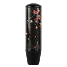 Load image into Gallery viewer, Brand New 13CM Universal Sakura Flower Black Carbon Fiber Manual Gear Stick Shift Knob Lever Shifter M12 M10 M8