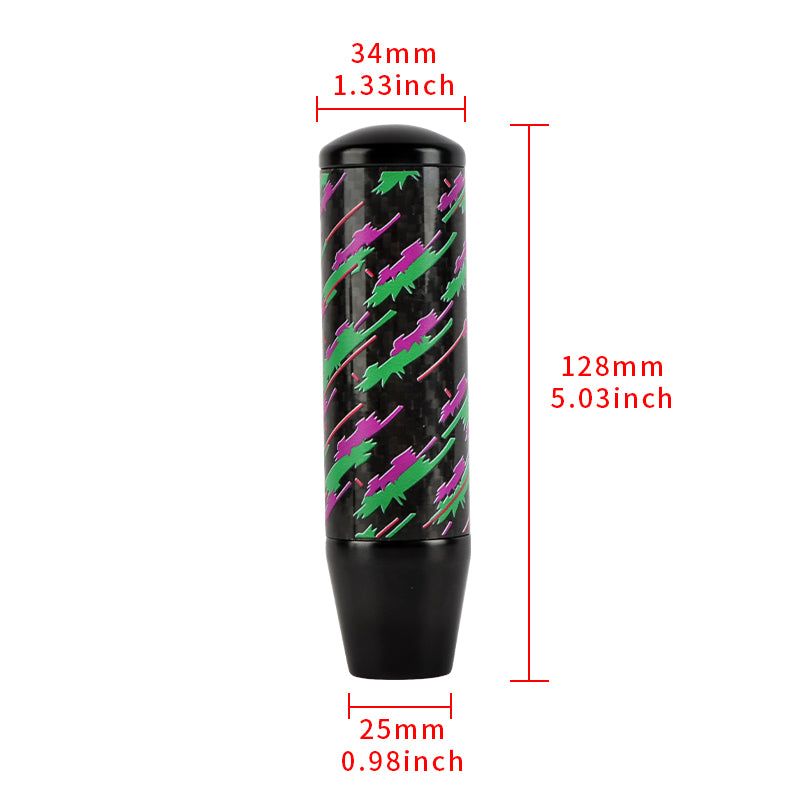 Brand New 13CM HKS Style Universal Black Carbon Fiber Manual Gear Stick Shift Knob Lever Shifter M8 M10 M12