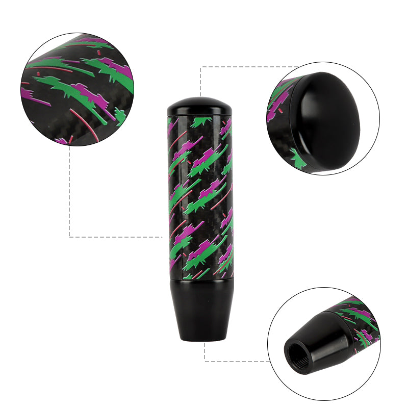 Brand New 13CM HKS Style Universal Black Carbon Fiber Manual Gear Stick Shift Knob Lever Shifter M8 M10 M12