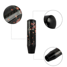 Load image into Gallery viewer, Brand New 13CM Universal Sakura Flower Black Carbon Fiber Manual Gear Stick Shift Knob Lever Shifter M12 M10 M8