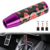 Brand New 13CM Universal Naruto Akatsuki Cloud Purple Carbon Fiber Manual Gear Stick Shift Knob Lever Shifter M12 M10 M8