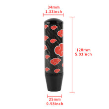 Load image into Gallery viewer, Brand New 13CM Universal Naruto Akatsuki Cloud Black Carbon Fiber Manual Gear Stick Shift Knob Lever Shifter M12 M10 M8