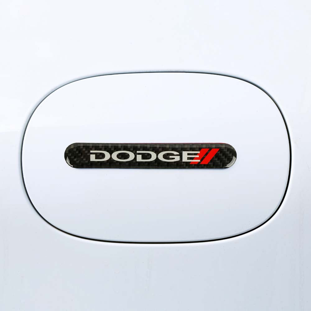 Brand New 8PCS Dodge Real Carbon Fiber Black Car Trunk Side Fenders Door Badge Scratch Guard Sticker