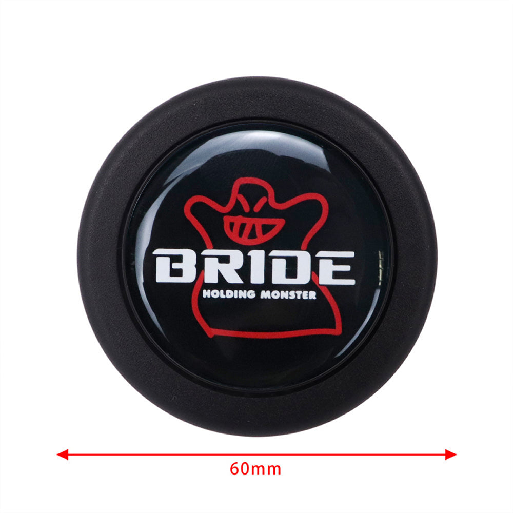 Brand New Universal Bride Car Horn Button Black Steering Wheel Center Cap