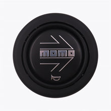 Load image into Gallery viewer, Brand New Universal Momo Car Horn Button Black/Silver Steering Wheel Center Cap W/Packaging