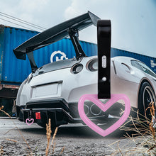 Load image into Gallery viewer, Brand New Heart Pink Handle Black Glow in the Dark JDM TSURIKAWA Ring Subway Train Bus Handle Strap Charm Drift