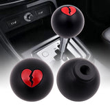 BRAND NEW JDM BROKEN HEART Gear Shifter Black Ball Manual Gear Stick Shift Knob w/ Adapters