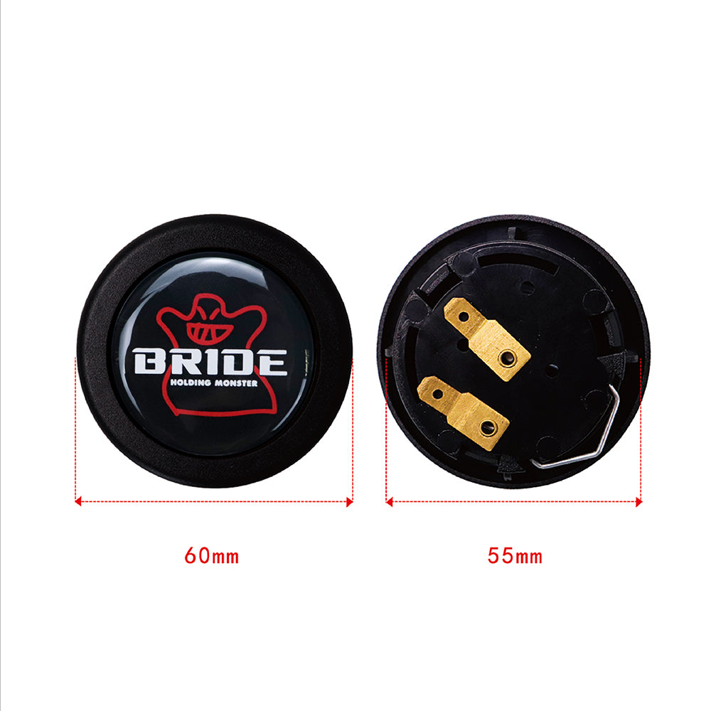 Brand New Universal Bride Car Horn Button Black Steering Wheel Center Cap