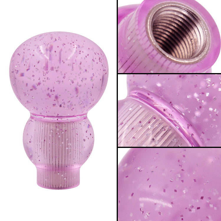 BRAND NEW JDM UNIVERSAL GOURD Glitter Purple Manual Car Racing Gear Shift Knob Shifter M8 M10 M12