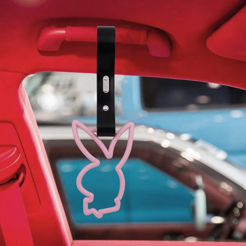 Brand New Playboy Bunny Shaped Pink JDM TSURIKAWA Subway Bus Handle Strap Charm Drift