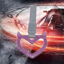 Load image into Gallery viewer, Brand New Devil Demon Heart Purple Glitter JDM TSURIKAWA Ring Subway Train Bus Handle Strap Charm Drift