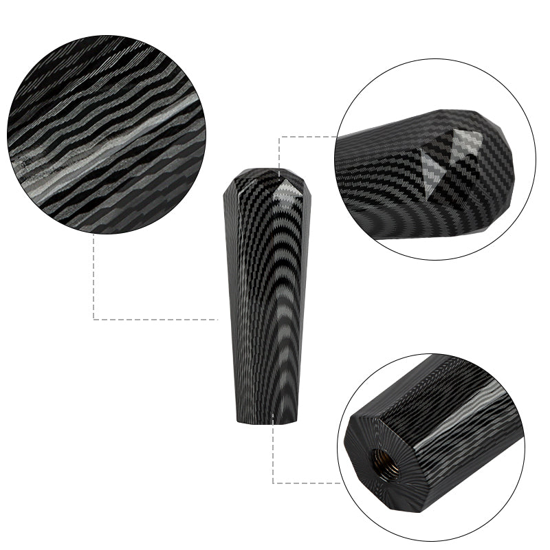 BRAND NEW JDM 150mm Universal Carbon Fiber Style Aluminum Manual Gear Stick Shift Knob Shifter M8 M10 M12