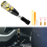 Brand New Universal JDM Crystal Rose Flowers Yellow Head Automatic Car Gear Shift Knob shifter