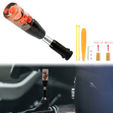 Brand New Universal JDM Crystal Rose Flowers Orange Head Automatic Car Gear Shift Knob shifter