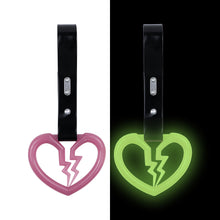 Load image into Gallery viewer, Brand New Broken Heart Black Handle Glow in the Dark JDM TSURIKAWA Ring Subway Train Bus Handle Strap Charm Drift