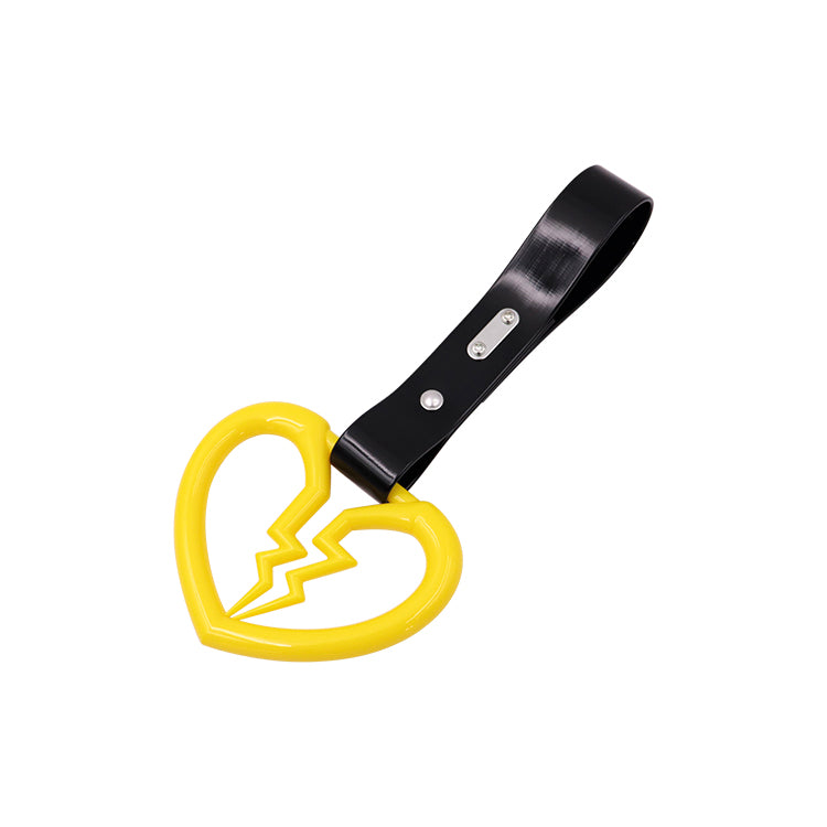 Brand New Broken Heart Yellow JDM TSURIKAWA Subway Bus Handle Strap Charm Drift