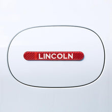 Load image into Gallery viewer, Brand New 1PCS Lincoln Real Carbon Fiber Red Car Trunk Side Fenders Door Badge Scratch Guard Sticker