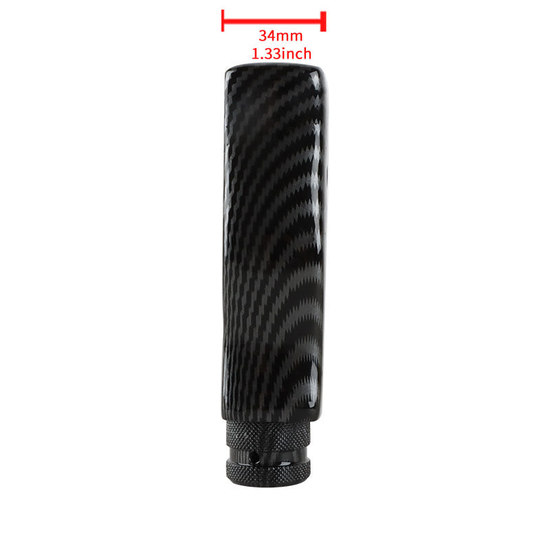 Brand New Universal Carbon Fiber Look Slotted Pistol Grip Handle Manual Gear Shift Knob Shifter M8 M10 M12