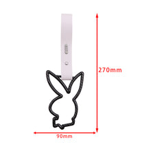 Load image into Gallery viewer, Brand New Playboy Bunny Shaped Carbon Fiber JDM TSURIKAWA Subway Bus Handle White Strap Charm Drift