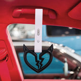 Brand New Devil Demon Broken Heart Black JDM TSURIKAWA Ring Subway Train Bus Handle Strap Charm Drift